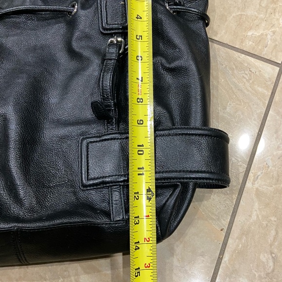 Cole Haan Shoulder Bag Purse Black Leather Large - Picture 5 of 6